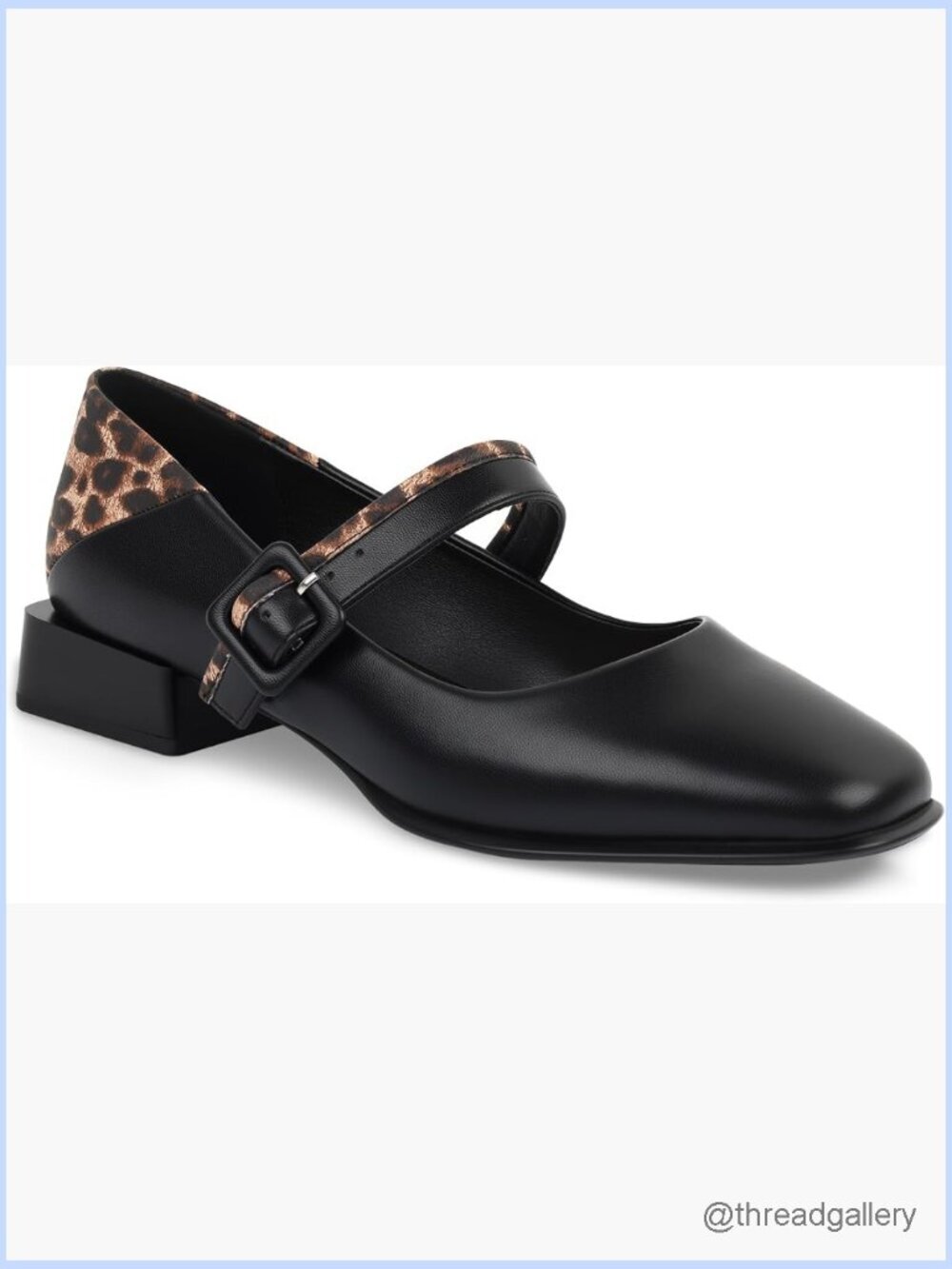 Classic Mary Jane Pumps Chunky Block Heel Square Toe Dress Shoes Cushioned